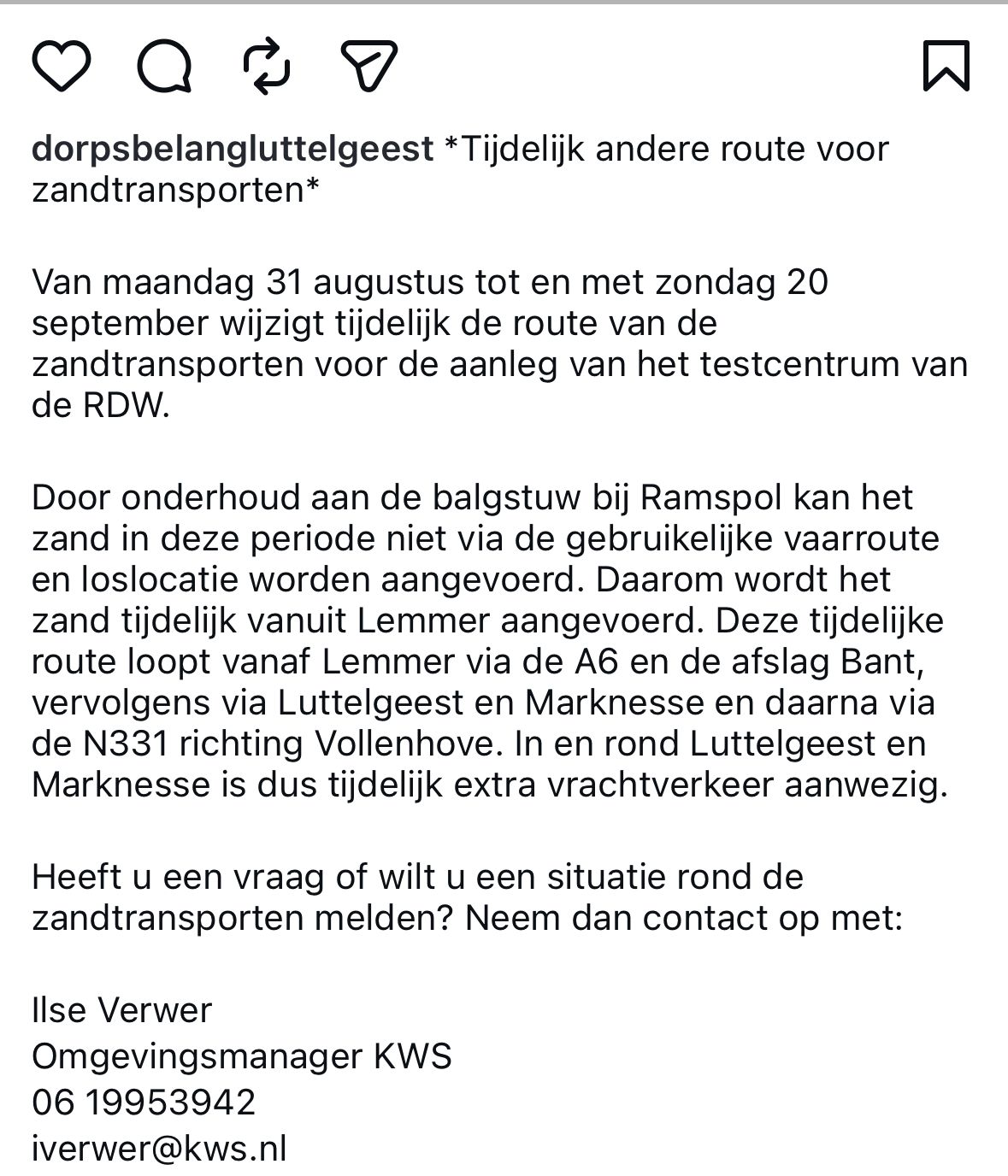 Let op Extra vrachtverkeer2