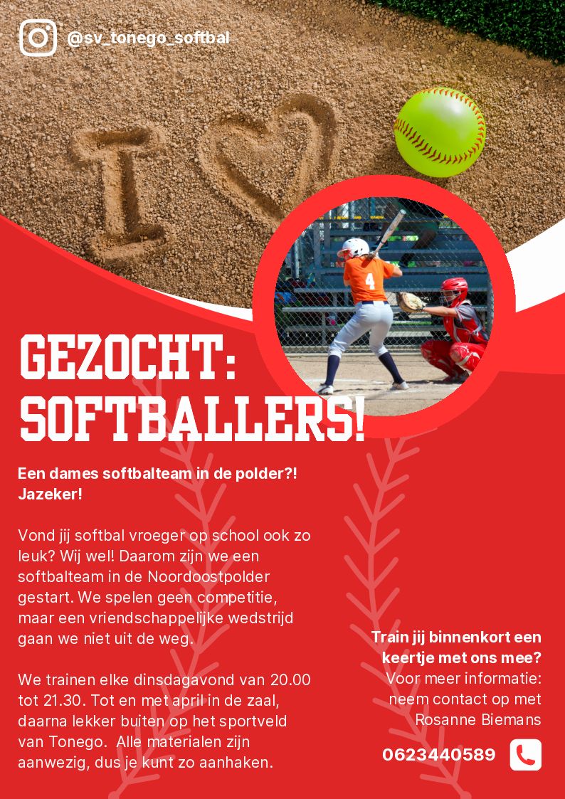 Softbal flyer