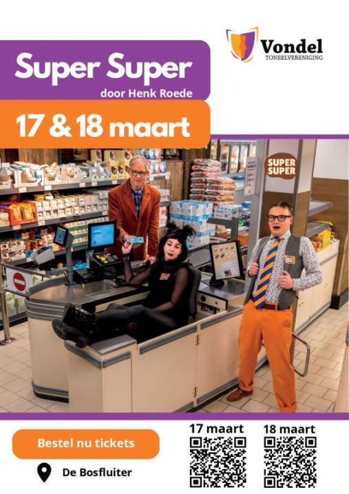 Poster A3 super super 17 en 18 maart