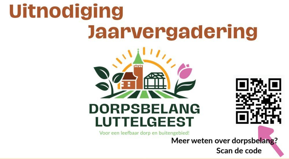 Uitnodiging Jaarvergadering van Dorpsbelang Luttelgeest