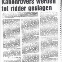 12 01 1984 Kanonrovers werden tot ridder geslagen 12 01 1984 Kanonrovers werden tot ridder geslagen