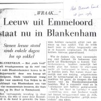 18 01 1964 Leeuw uit Emmeloord staat nu in Blankenham 18 01 1964 Leeuw uit Emmeloord staat nu in Blankenham