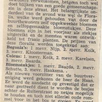 Algemeen Buurtver. de Ruiterstraat hield floralia Algemeen Buurtver. de Ruiterstraat hield floralia