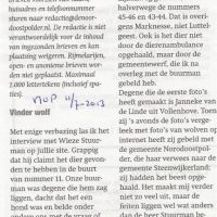 wolf 11 07 2013 ingezonden brief elsbeth van andel wolf 11 07 2013 ingezonden brief elsbeth van andel