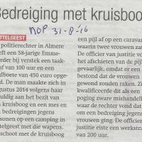 bedrijven 31 08 16 bedreiging met kruisboog bedrijven 31 08 16 bedreiging met kruisboog