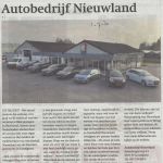 Bedrijven 1 07 tijden veranderen voor autobedrijf Nieuwland