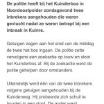 Algemeen 31 januari inbrekers aangehouden omgeving Schansweg