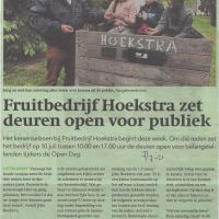 Bedrijven 7 07 Fruitbedrijf Hoekstra zet deuren open voor publiek