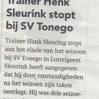 sport 12 01 trainer henk sleurink stop bij sv tonego sport 12 01 trainer henk sleurink stop bij sv tonego