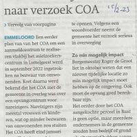 algemeen 15 02 gemeente kijkt serieus naar verzoek coa algemeen 15 02 gemeente kijkt serieus naar verzoek coa