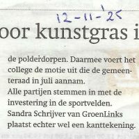algemeen 12 11 25 5 miljoen voor kunstgras in dorpen
