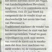 algemeen 18 03 eerste flevolandse kievitsei gevonden aan uiterdijkenweg